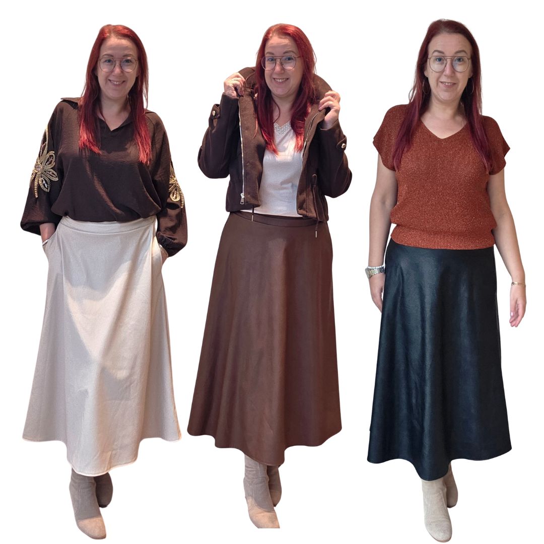 Faux Leather A-line Rok