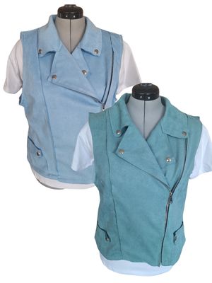 Gilet Sue - stoer in suede biker model