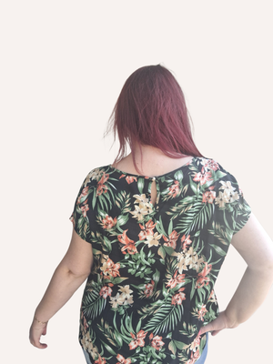 Shirt Lilou - luchtig in tropische print voor maatje meer