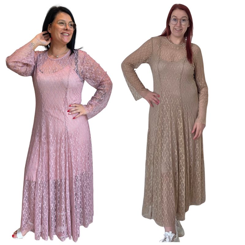 Jurk Claire - volledig in kant met onderjurk