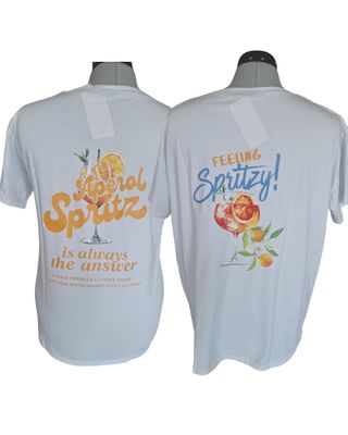 Shirt Izzy - basic met aperol spritz opdruk