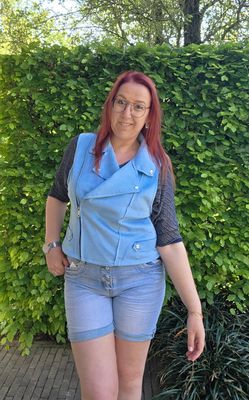 Gilet Sue - stoer in suede biker model