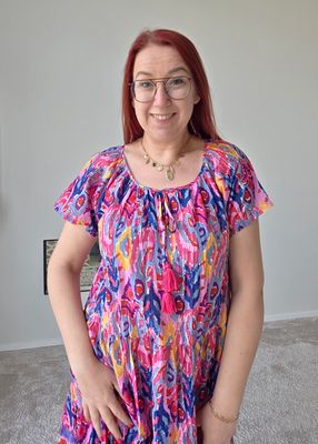 Jurk Lora - Short Wrinkled Color Bomb
