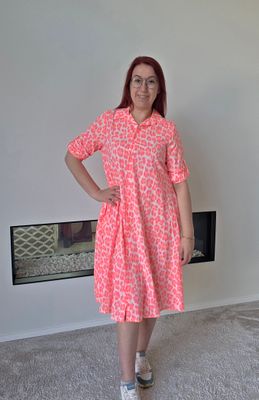 Jurk Karen - panter print in katoen