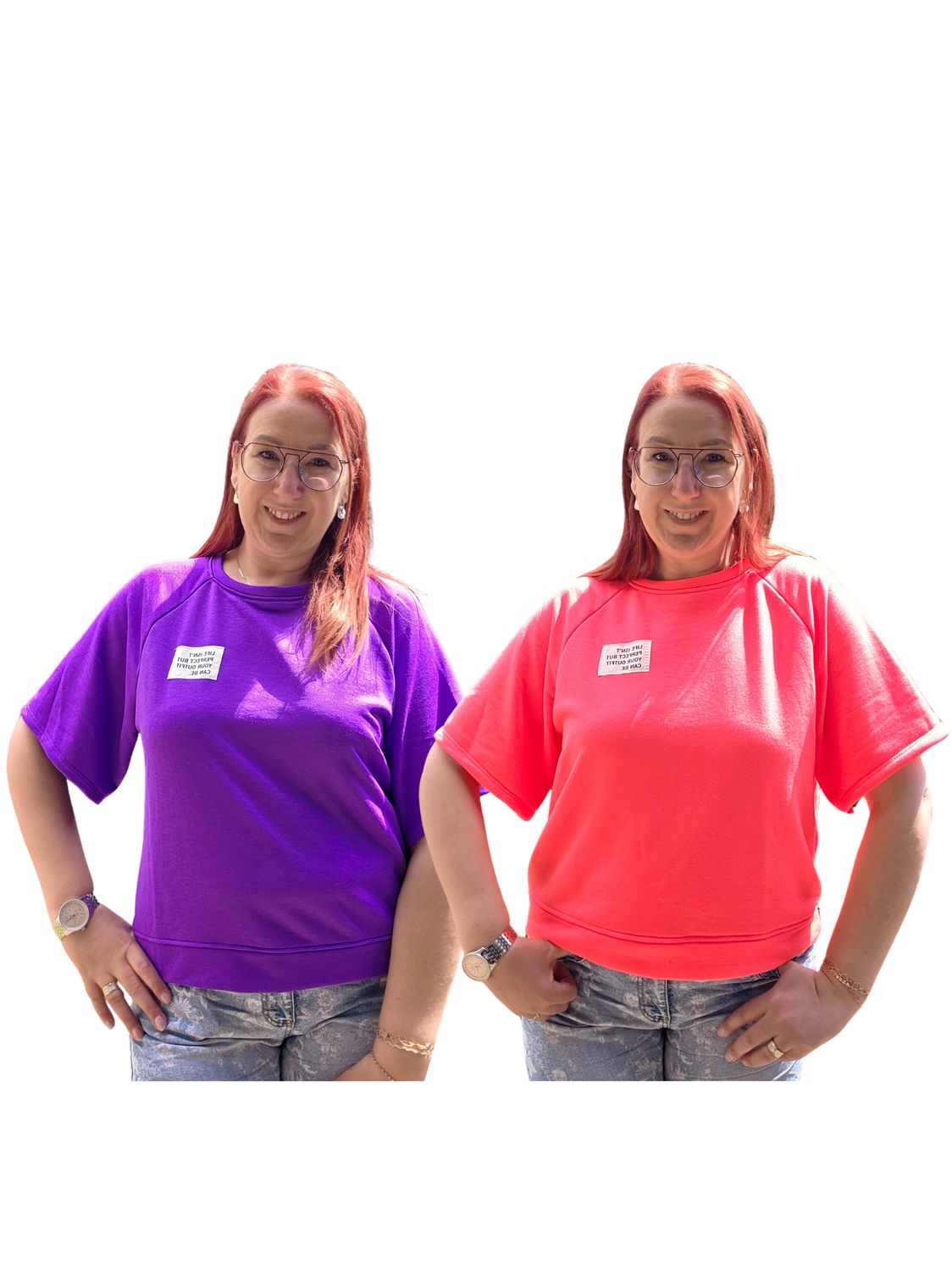 Sweatshirt Noor - fluo met perfect label Sweatshirt Noor - fluo met perfect label