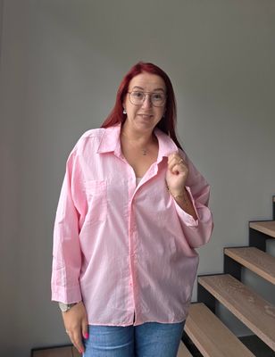 Hemd Carrie - oversized met New York opdruk