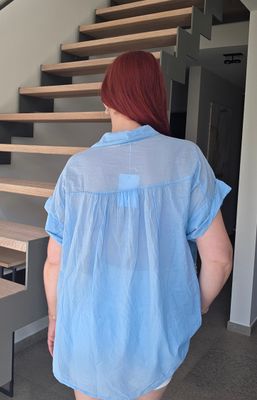 Bree - Breezy Blue Palm Hemd
