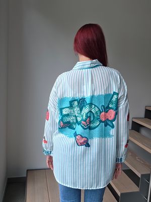 Hemd Cara - eten en drink print