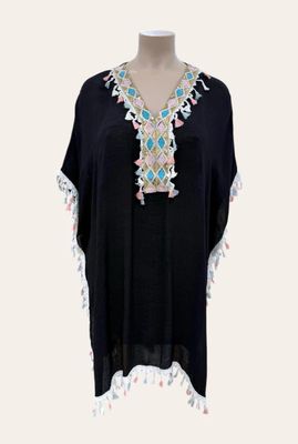 Black Boho Beach Dress