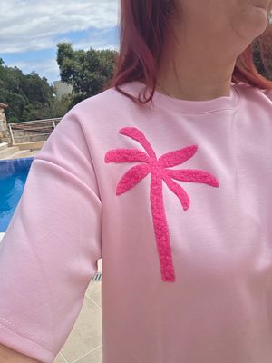 Set Olivia - sweatshirt en short met palmboom