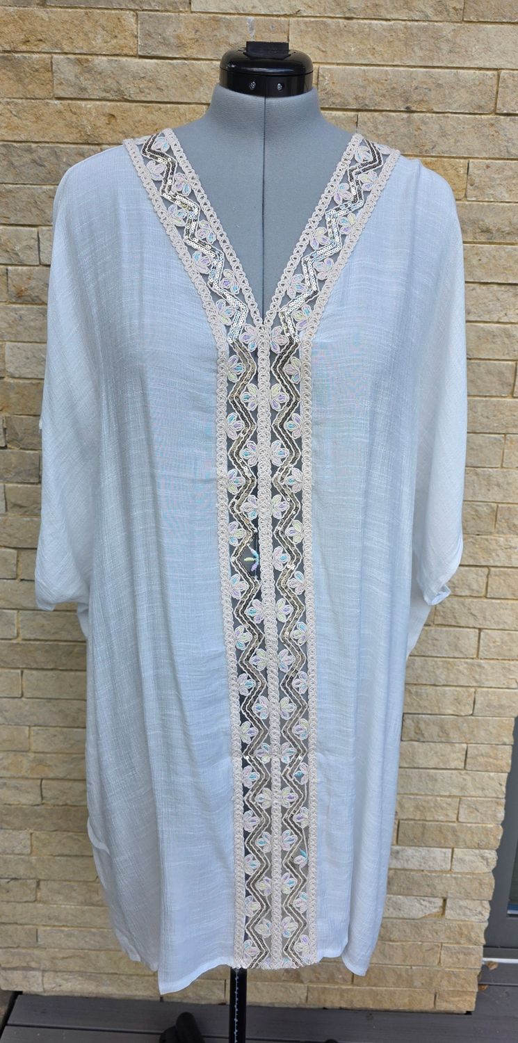 White Boho Beach Dress