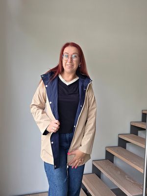 Regenjas Liv - reversible effen kleuren