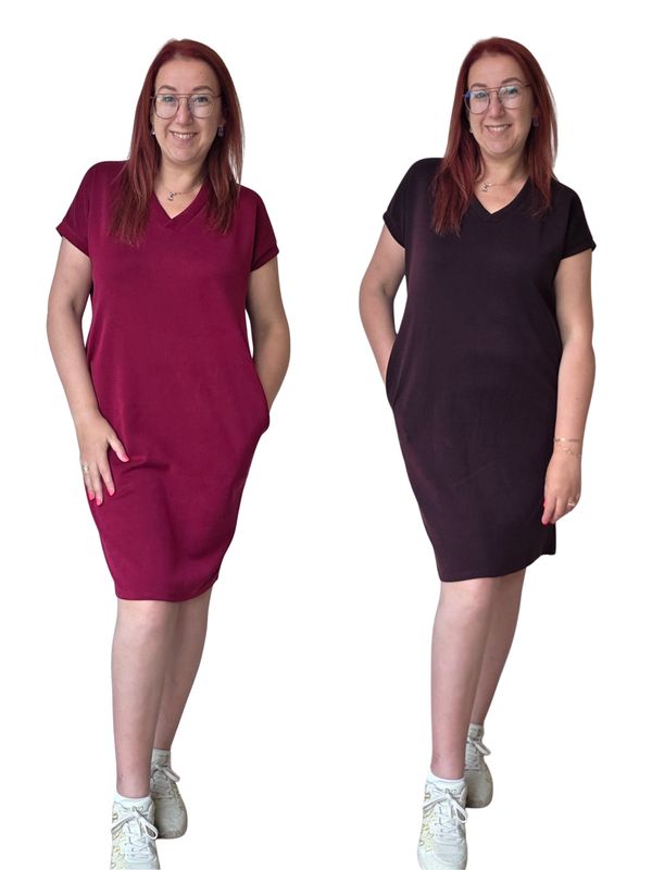Jurk Mies - Mooij kort in velvet look met zakken