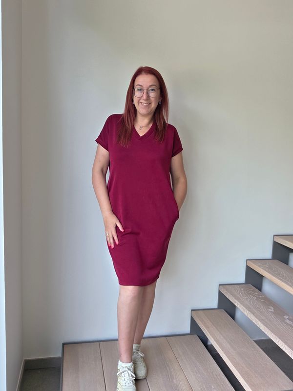 Jurk Mies - Mooij kort in velvet look met zakken