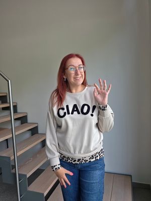 Sweater Bella - panter details met ciao opdruk