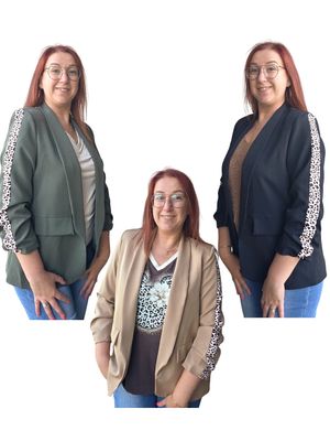 Blazer Britt - eenvoudig met panter twist Blazer Britt - eenvoudig met panter twist