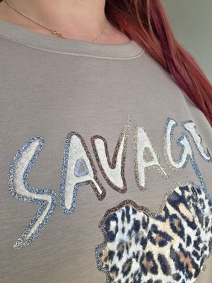 Sweater Sienna - opdruk in glitter en stof