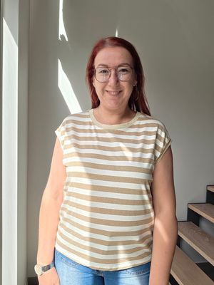 Shirt Alix - gestreept met goud detail