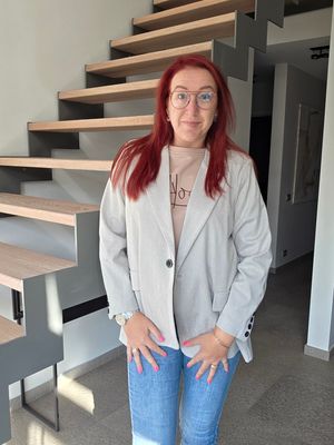 Blazer Lynn - schitterend in visgraad motief
