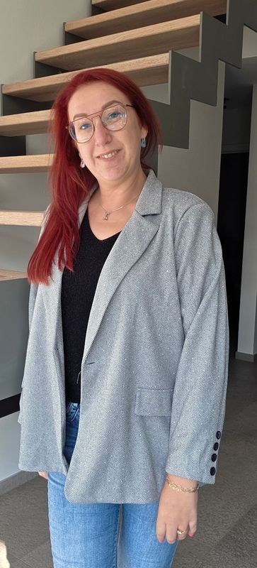 Blazer Lynn - schitterend in visgraad motief