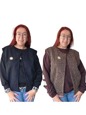 Gilet Tanee - boucle met zonnetje pin