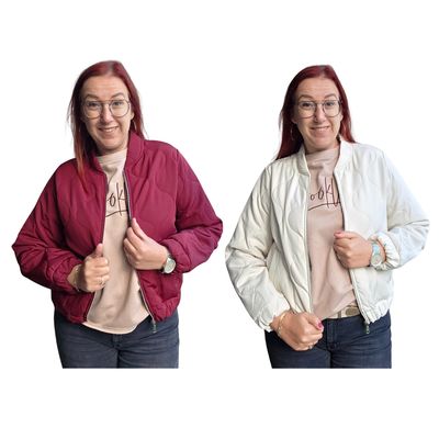 Bomber Esmee - gewatteerd met gestikt patroon Bomber Esmee - gewatteerd met gestikt patroon