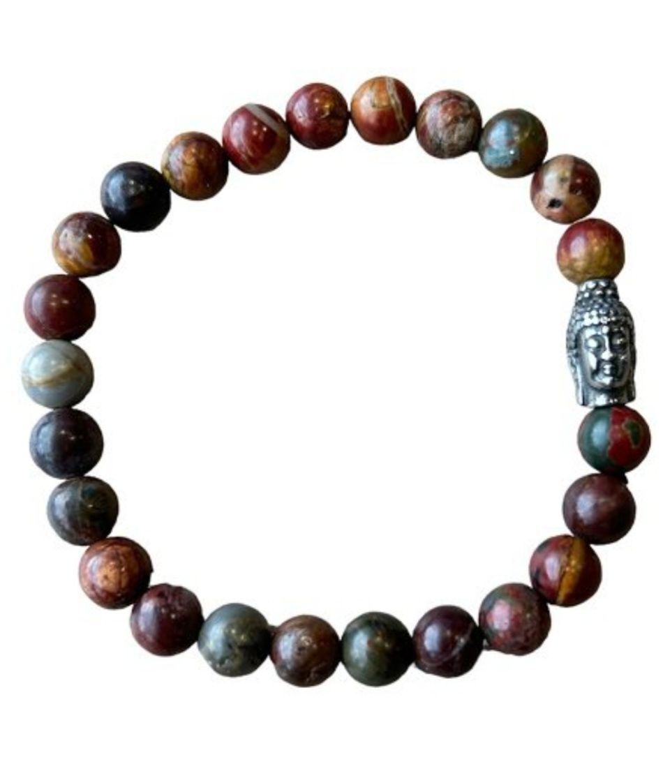 Picasso Jaspis Boeddha Armband - 20.5cm