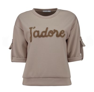 Sweatshirt Dora - gesp detail met j'adore opdruk