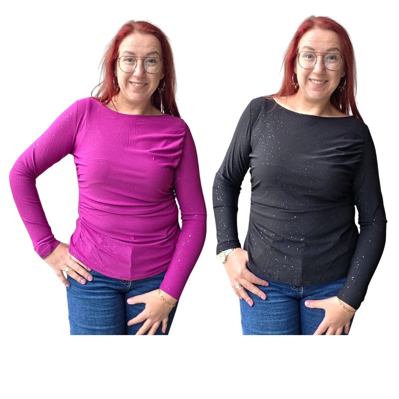 Longsleeve Mila - zacht met glitter Longsleeve Mila - zacht met glitter