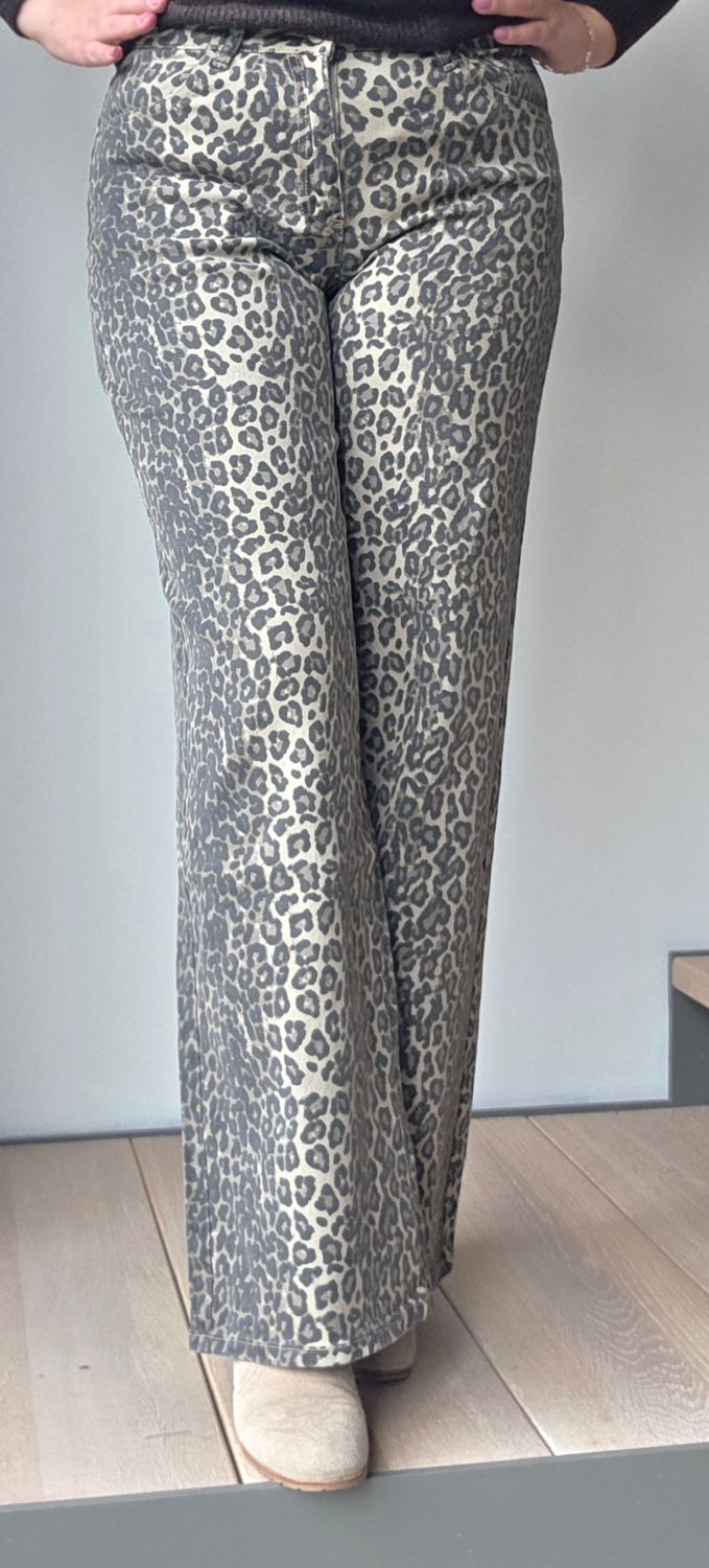 Tall Broek Loes - Panter wide leg Tall Broek Loes - Panter wide leg