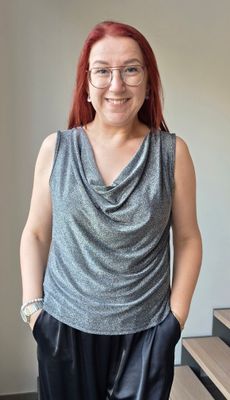 Top Lore - waterval neckline met glitter
