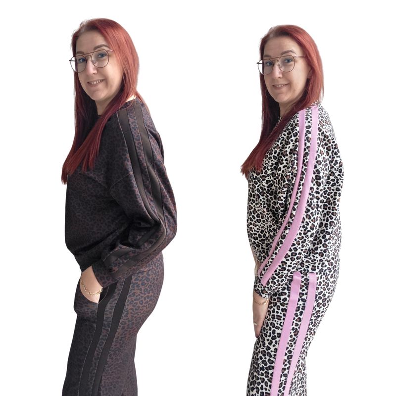 Set Sofie - comfy pak met panter en strepen