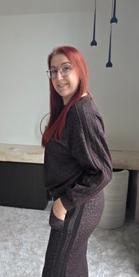 Set Sofie - comfy pak met panter en strepen