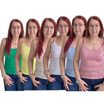 Top Zoë - basic met spaghetti bandje