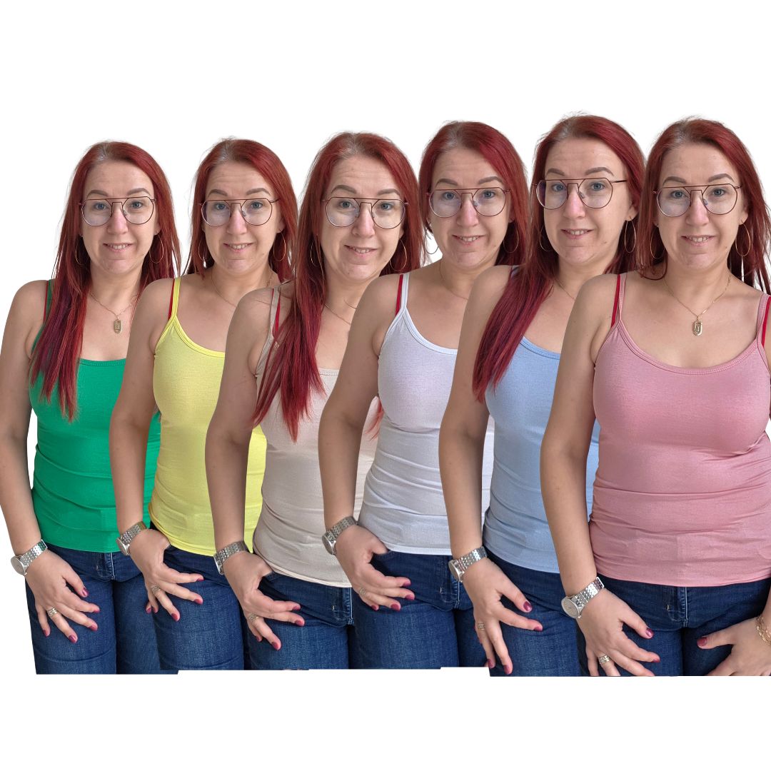 Top Zoë - basic met spaghetti bandje