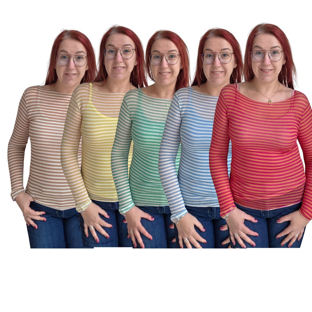 Top Tine - dunne gestreepte longsleeve Top Tine - dunne gestreepte longsleeve