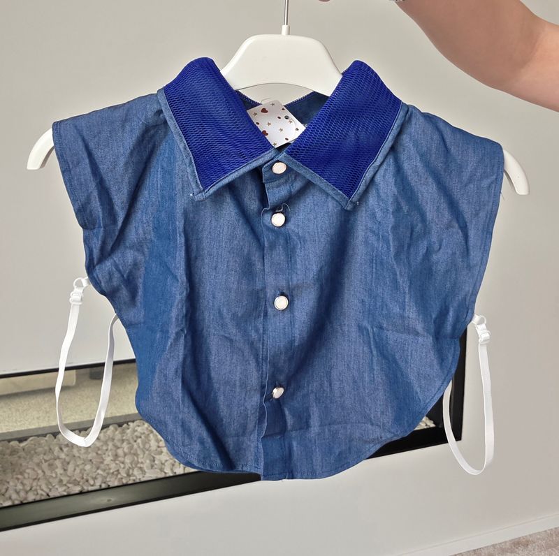 Kraagje Jane - sportief in jeans en mesh