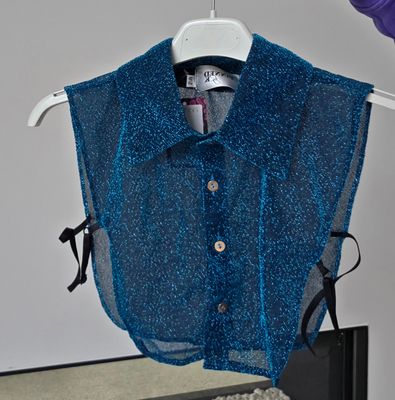 Kraagje Monroe - turquoise glitters