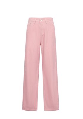 Tall Broek Megan - roze wide leg met hartvormige achterzak