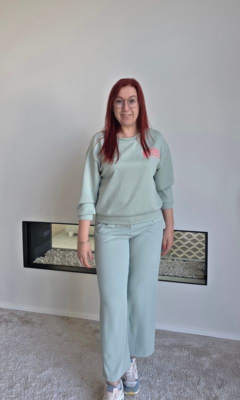 Pantalon Mina - rechte pijp in travel stof Pantalon Mina - rechte pijp in travel stof