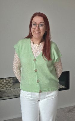 Vest Tessa - V-hals met gouden knopen
