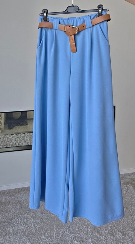 Pantalon Sien - brede pijp in travel stof Pantalon Sien - brede pijp in travel stof