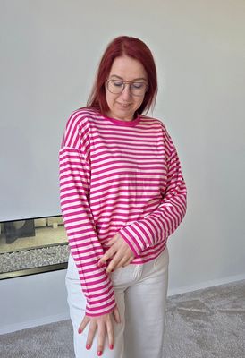 Longsleeve Nina - trendy met strepen Longsleeve Nina - trendy met strepen