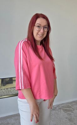 Sweatshirt Flo - driekwart mouw met streep