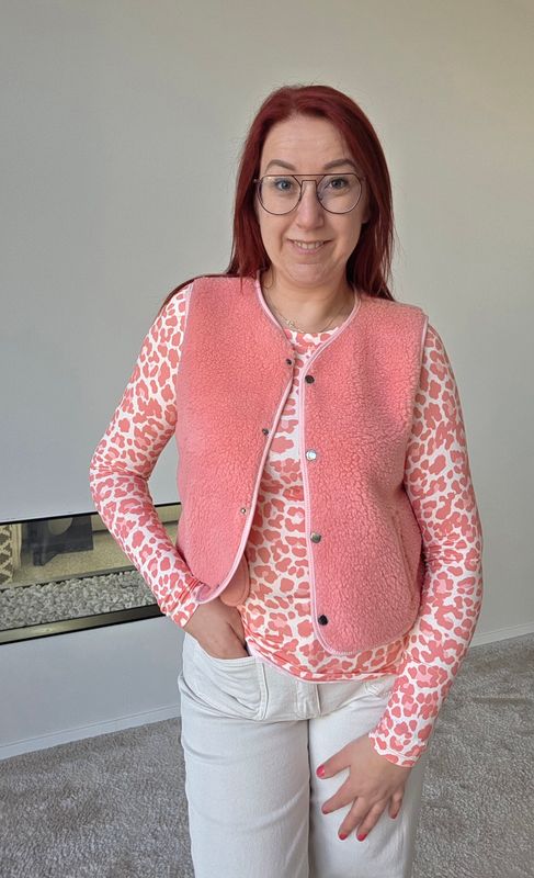 Gilet Arianna - teddy in koraal