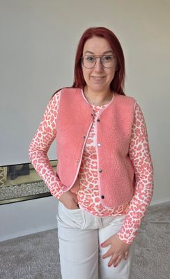 Gilet Arianna - teddy in koraal