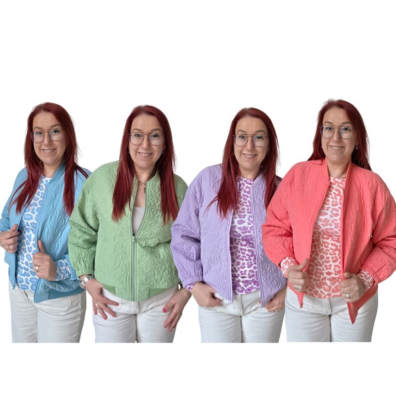 Bomber Lea - geborduurde hartjes
