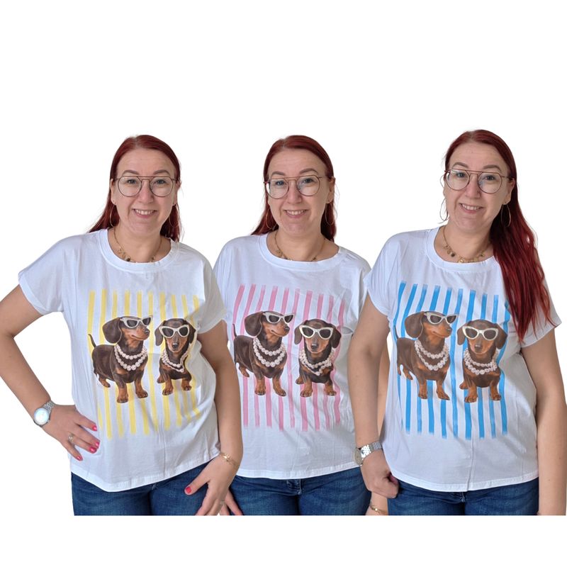 Shirt Daan - glamoureuze teckels Shirt Daan - glamoureuze teckels