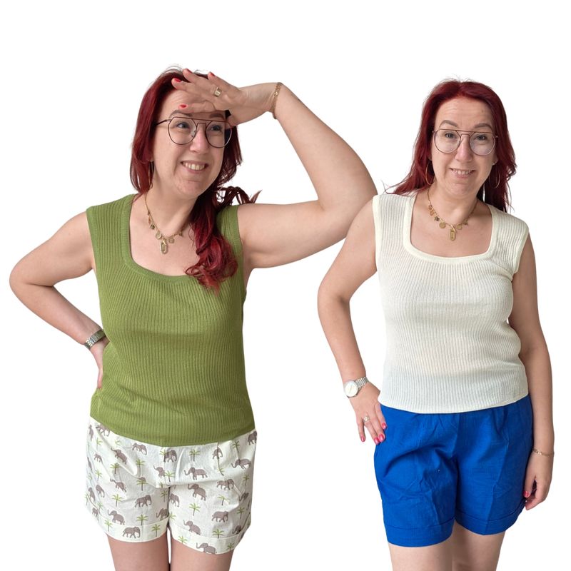 Top Ilse - eenvoudig geribbeld Top Ilse - eenvoudig geribbeld