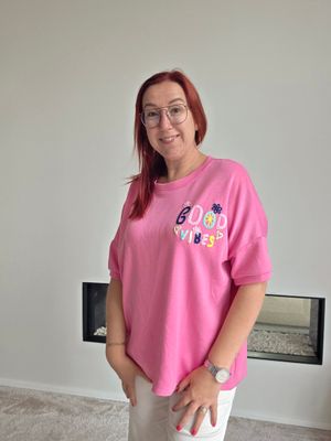 Shirt Goedele - Good Vibes opdruk